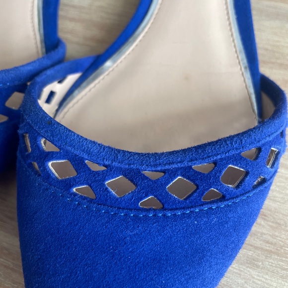 Jessica Simpson Suede Blue Zuka flats, size 7.5M/37.5 - Picture 7 of 8